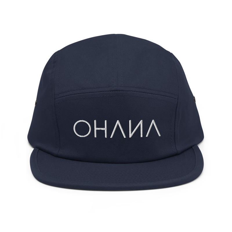 OHANA Triathlon Cap for chill. Five Panel model with OHANA logo on the front. Color blue.